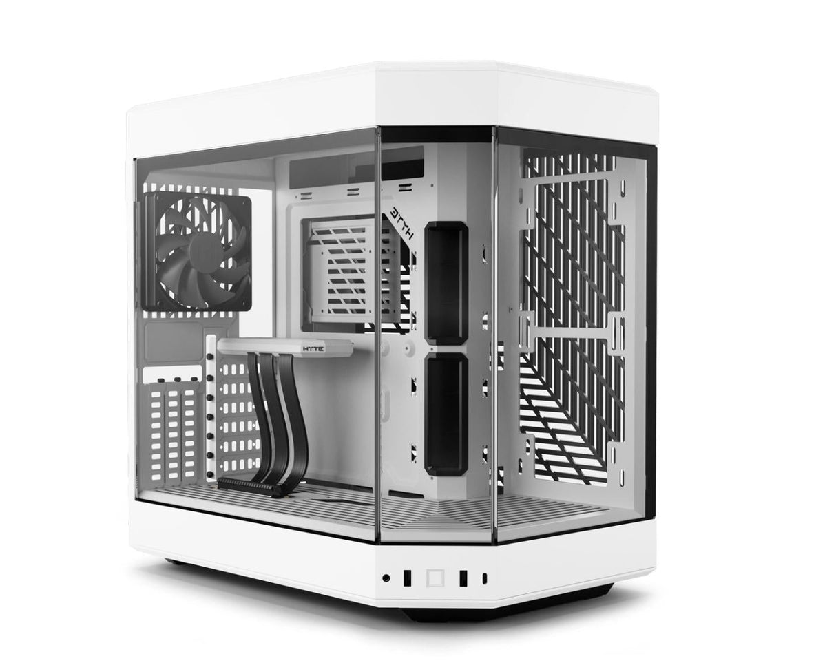 HYTE Y60 Dual Chamber Panoramic Tempered Glass ATX Case With 3 Fans - White