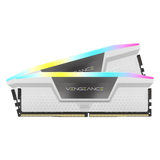 CORSAIR VENGEANCE RGB 64GB (2x32GB) DDR5 DRAM 6400MT/s CL32 Memory Kit - White