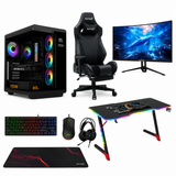 Custom Gaming PC Bundle Intel Core i5-14400F, RTX 5060 Ti 16GB, DDR5 16GB RAM 6000MHz, 1TB NVMe SSD, with Sades 27" FHD Gaming Monitor & Gamax D2501 Gaming Table, Gamax Chair & Accessory Set