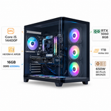 Custom Gaming Pc Intel Core i5-14400F, RTX 5060 8GB, (1*16)16GB RAM DDR5 6000MHz, 1TB SSD, Windows 11 Pro