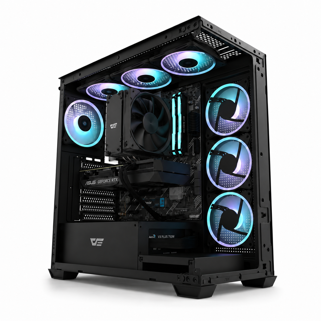 Custom Gaming PC AMD Ryzen 5 9600X, RTX 5060 Ti 16GB, RAM 16GB DDR5 6000MHz, 1TB NVMe SSD, Windows 11