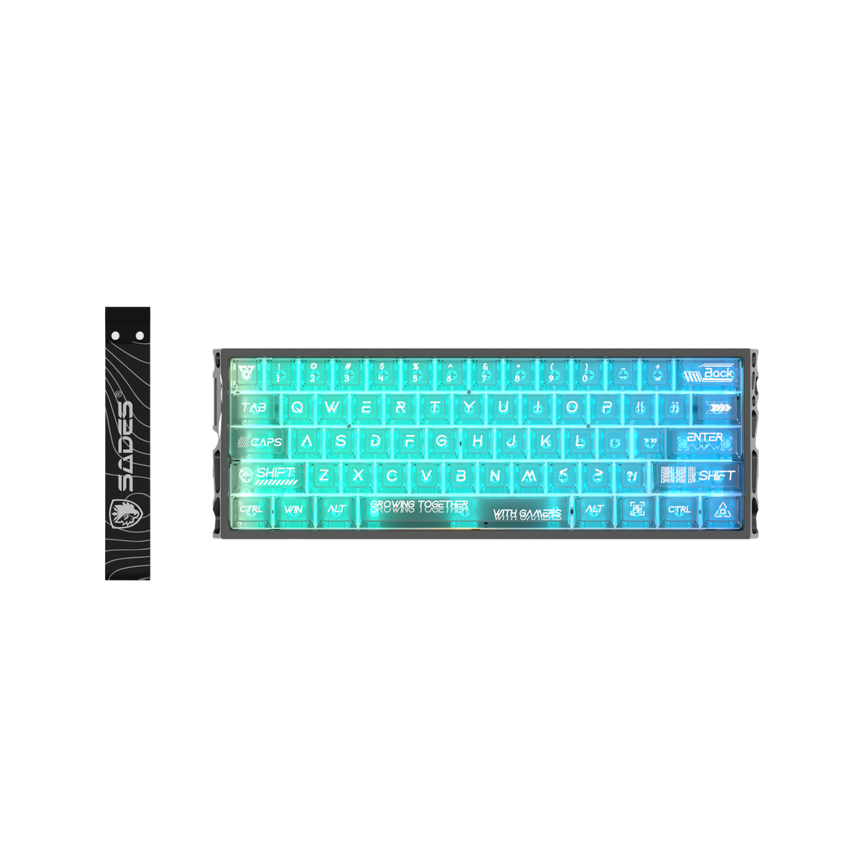 Sades Void Fission 60 Ultra Compact 60% Hall Effect Magnetic Switch Wired Keyboard - Black