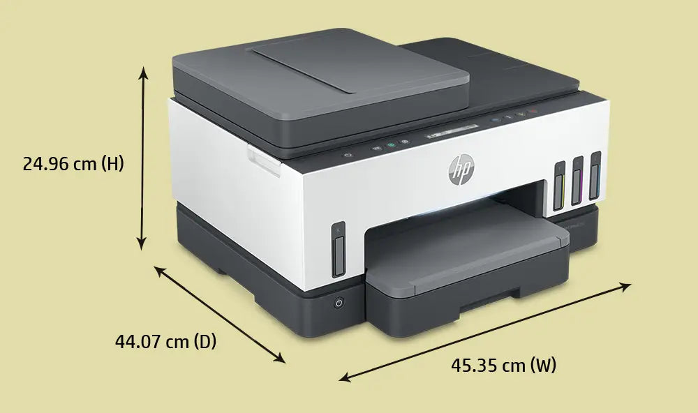 HP Smart Tank 750 AIO - 15ppm / 4800dpi / A4 / USB / LAN / Wi-Fi / Bluetooth / Color Inkjet - Printer / 6UU47A