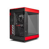 HYTE Y60 Dual Chamber Panoramic Tempered Glass ATX Case With 3 Fans - Black/Red