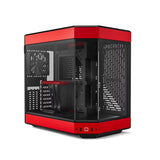 HYTE Y60 Dual Chamber Panoramic Tempered Glass ATX Case With 3 Fans - Black/Red