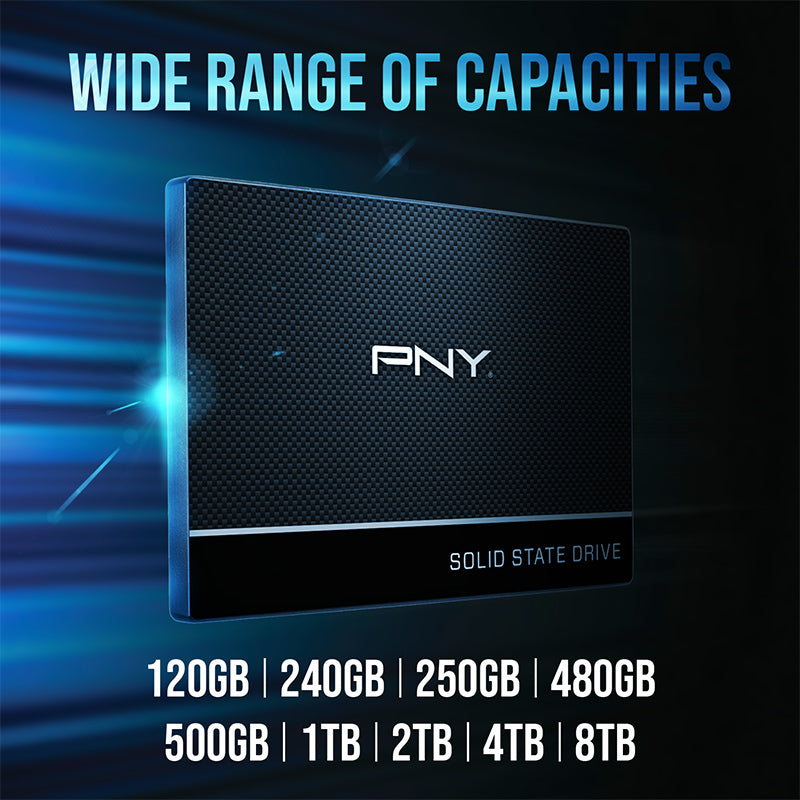 PNY CS900 2.5" SATA 6GB/s SSD, Read speed up to 535MB/s Write Speed Up to 515MB/s - 1TB