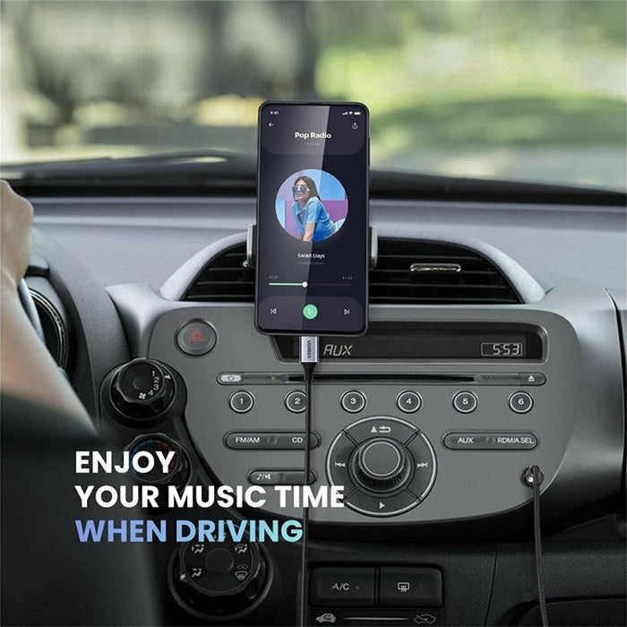 Ugreen Round USB-C Audio Cable 3.5mm M/M Aluminum Shell 1m - Deep Gray (AV143 - 30633)