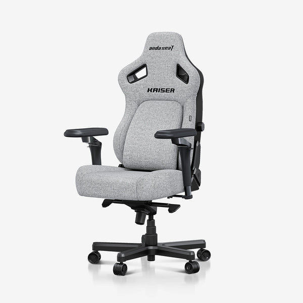 AndaSeat New Kaiser 4 Linen Fabric 6D Armrest Gaming Chair XL - Ash Gray