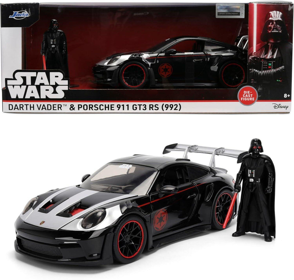 JADA DIE CAST: STAR WARS- DARTH VADER PORSCHE 911 GT3 RS