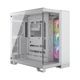 كيس كمبيوتر CORSAIR iCUE LINK 6500X RGB ميد تاور - أبيض