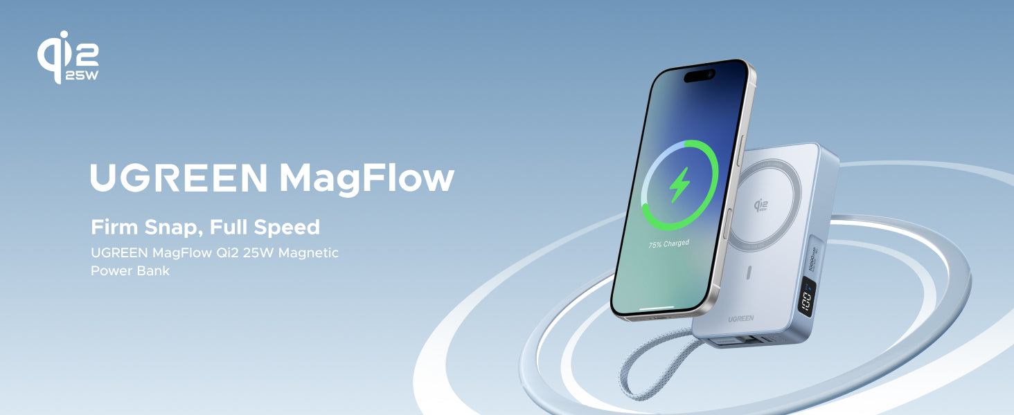 UGREEN MagFlow Magnetic Power Bank 10000mAh 25W QI2 - PB773