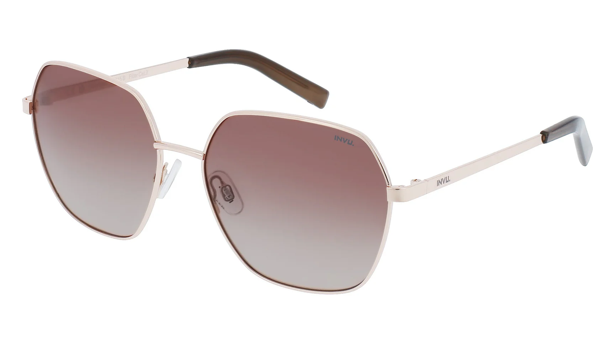 INVU  Women Sunglass , Rose Gold B1315B