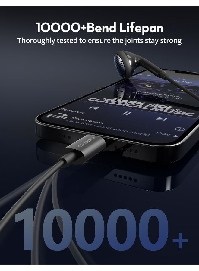 RAVPower EP1002 Mono Earphone with USB-C Plug BLACK