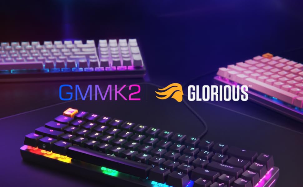 لوحة مفاتيح ميكانيكية Glorious GMMK2 كاملة الحجم 96٪ - وردي