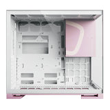 Geometric Future Model 5 Mid Tower Glass Case with 5 Fans - White & Pink