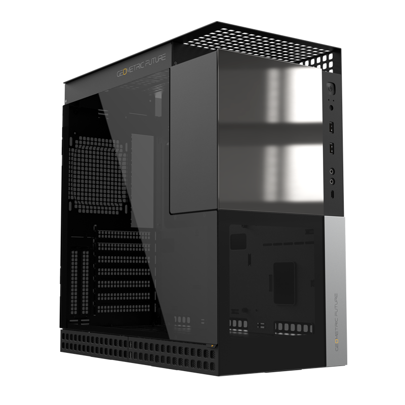 Geometric Future Model 4 Caliburn Compact 35L with enhanced flexibility ATX PC Case - Black