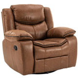 Lounge Swivel Rocking Full Recliner Sofa (106 x 98 x 102 cm)4766  - Light Brown
