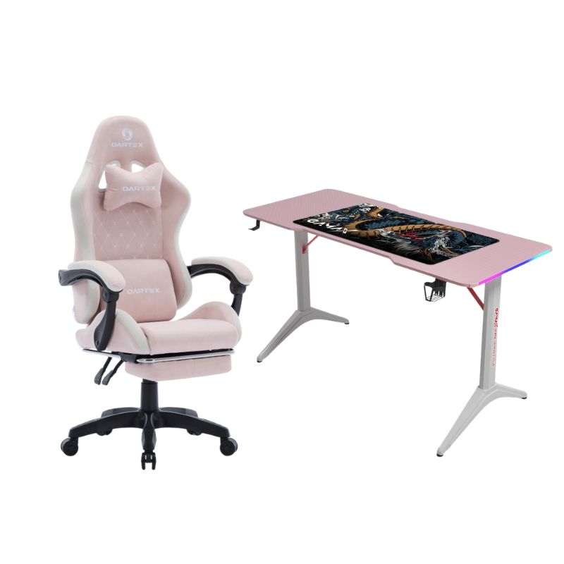 Oartex Fiber Chair Model LD035 with Gamax D2208 fiber Gaming Table 120*60*74 (installation Not Included)