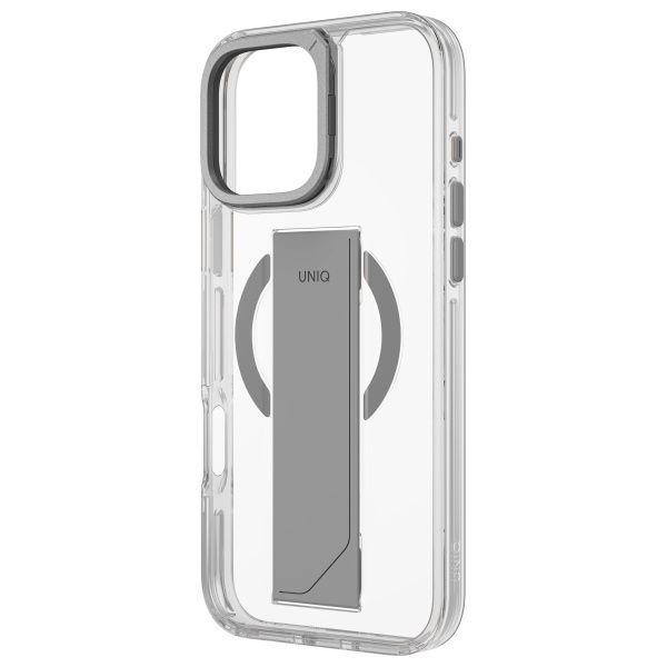 UNIQ HYBRID IPHONE 16 PRO (2024) 6.9 HELDRO MAX MAGCLICK WITH CAMERA STAND - LUCENT (CLEAR)