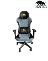 Gaming Chair With Molded Headrest Up & Down - Fabric , Black/Blue by Black Bull - UMGC103B