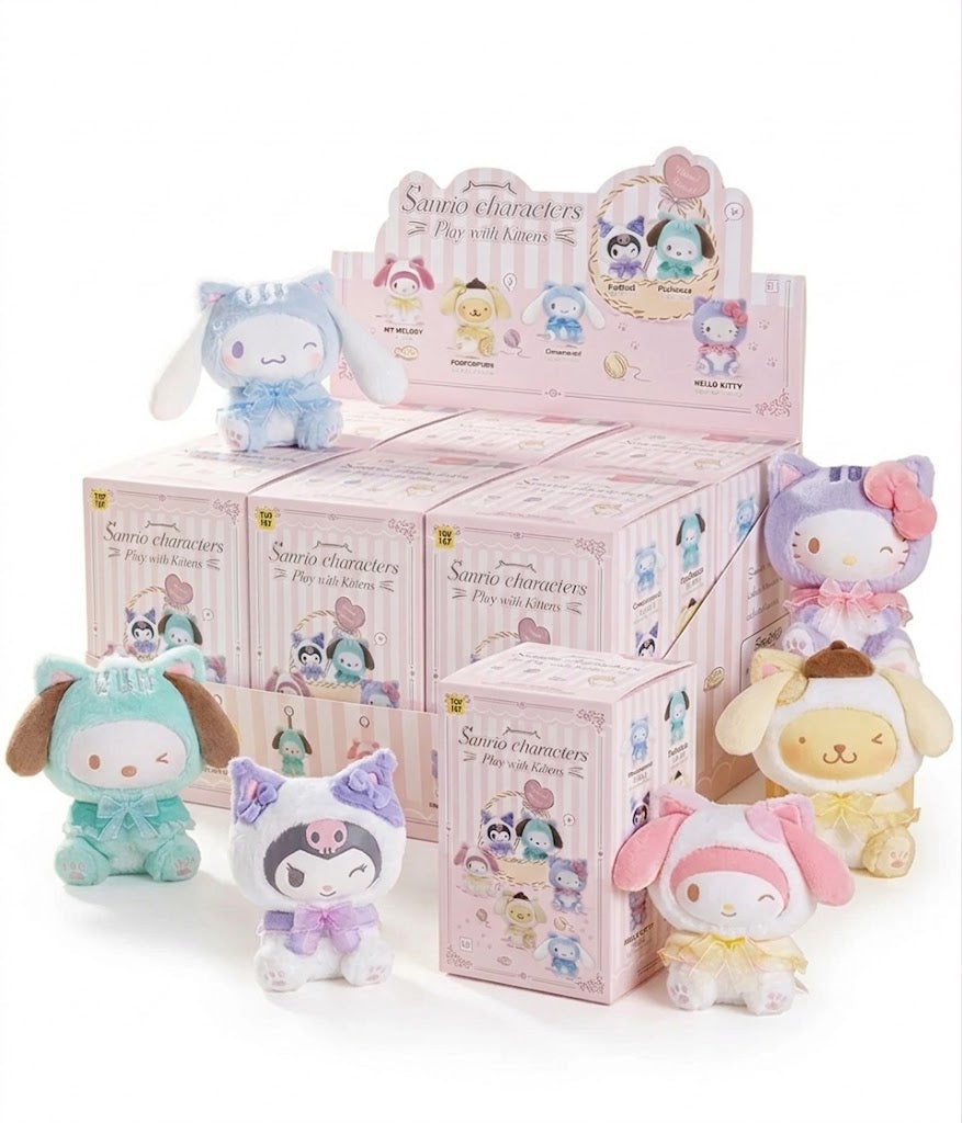 Sanrio characters Play with Kittens Series Plush Pendant (Blind Box) selling per piece - 2303512410106