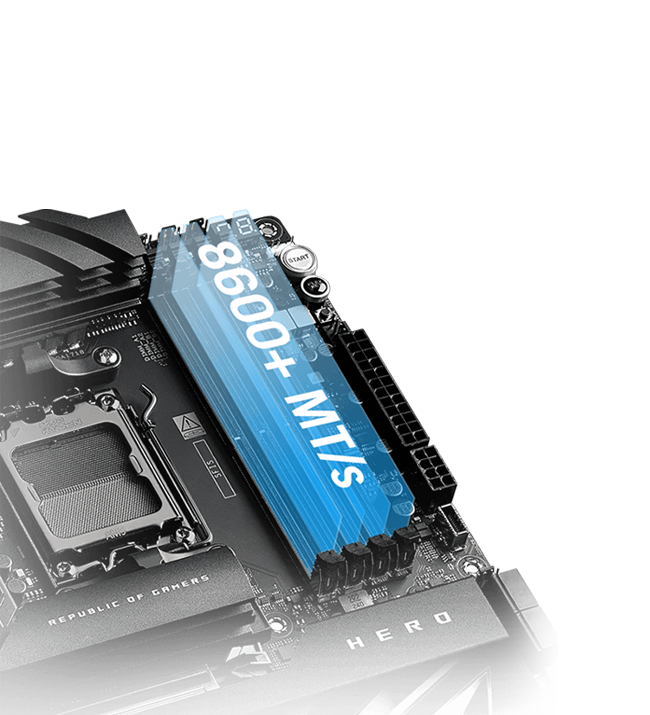 اسوس روج اللوحة الأم  CROSSHAIR X870E HERO AM5 DDR5 – حجم ATX – أسود