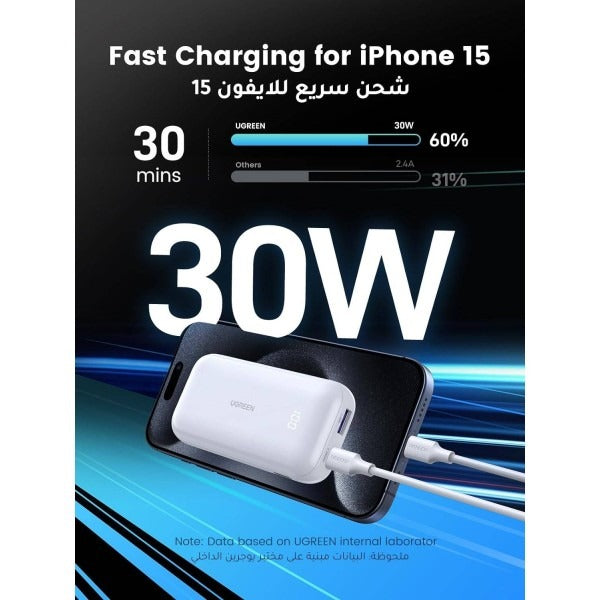 UGREEN 10000mAh PD-30W Two-way Fast Charging Power Bank PB501  PB501-25189