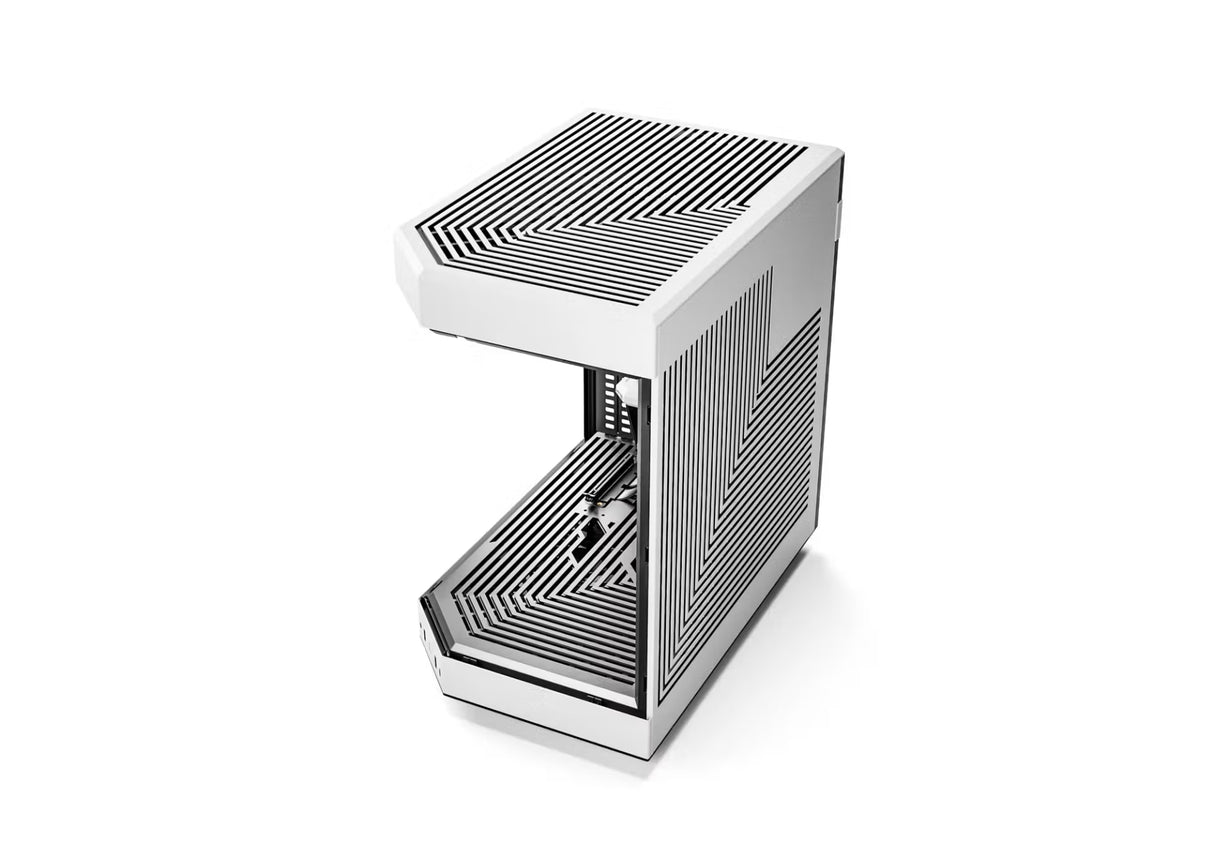 HYTE Y60 Dual Chamber Panoramic Tempered Glass ATX Case With 3 Fans - Black/White