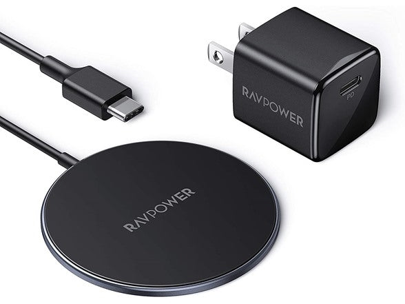 RAVPower RP-WC012 Magnetic Wireless Charger for iPhone 12/12 Pro Max/mini/AirPods Pro black