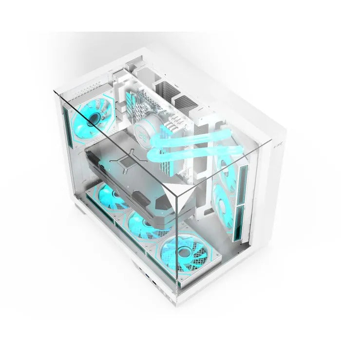 Acer V330W Computer Case ATX With 6 Pre installed 120mm ARGB fans - White
