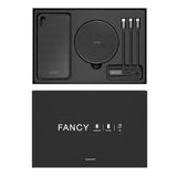 Nillken Fancy Set Wireless Charge 3in1 Cable & Case Black Compatible with Iphone XS