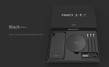 Nillken Fancy Set Wireless Charge 3in1 Cable & Case Black Compatible with Iphone XS