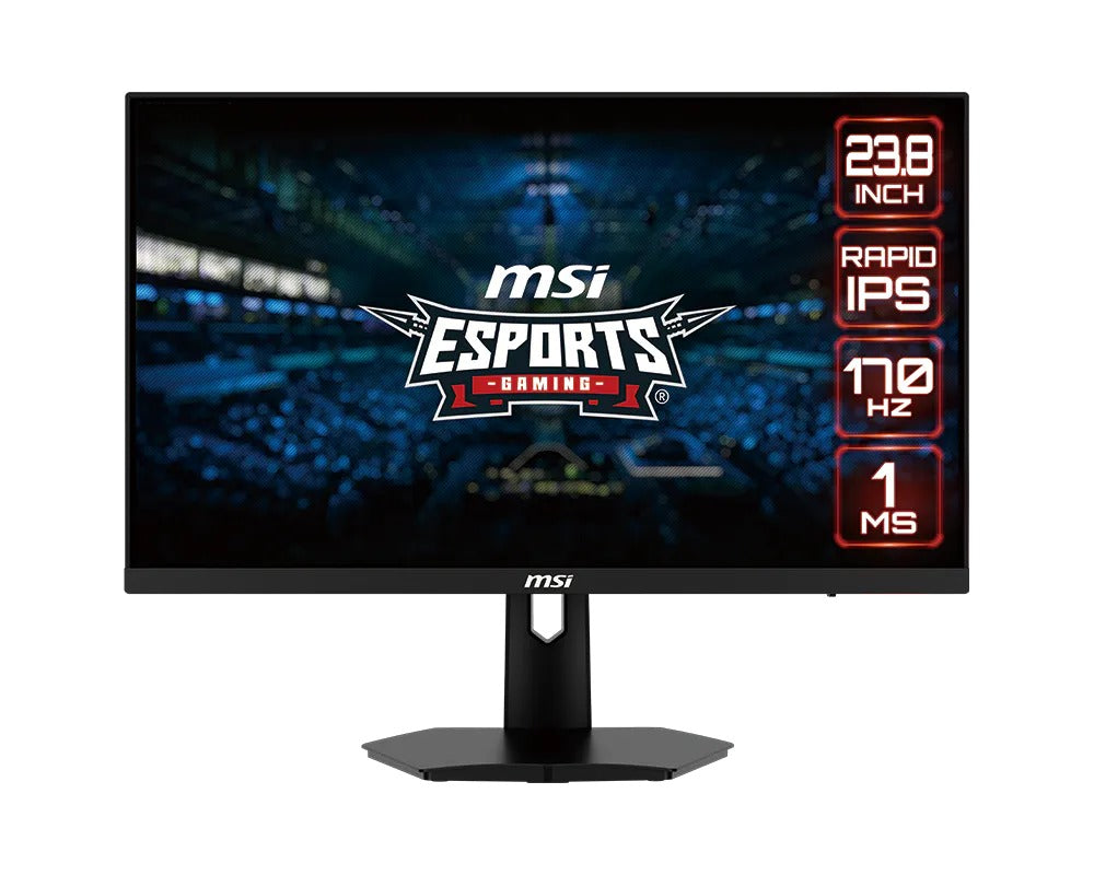 MSI G244F 24" FHD (1920 x 1080), 170Hz Refresh Rate, 1ms Response time, Adaptive Sync, IPS Flat Gaming Monitor - Black