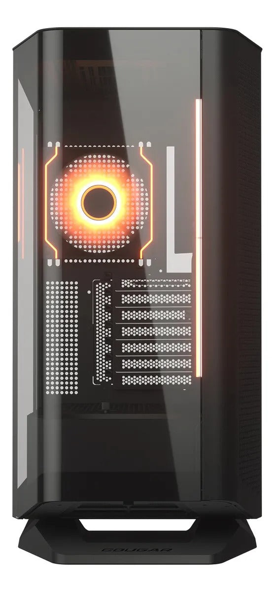 Cougar FV270 RGB Mid Tower Case, 4x Pre-installed Fans. Supports E-ATX Motherboard, 360mm Radiator, 420mm GPUs - Black