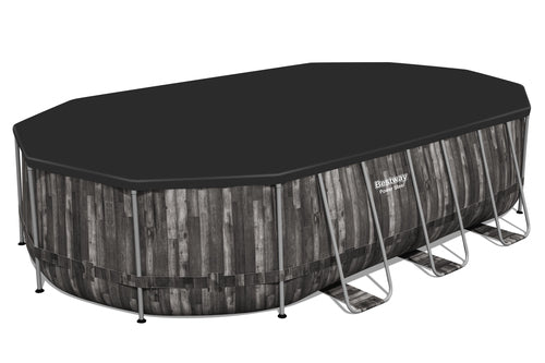BESTWAY 6.10M X 3.66M X 1.22M OVAL POOL SET (Contents:One Pool, Filter Pump(220-240V), Ladder,Cover, ChemConnect Dispenser, Compatible with Cartridge 58012(III)220-240V)  5611R (Installation Not Included)