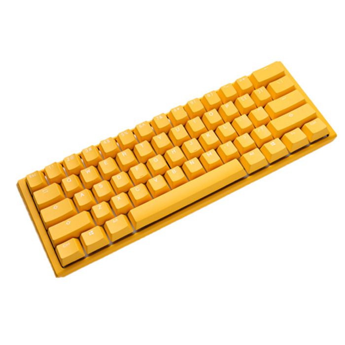 Ducky One 3 Yellow Gaming Tastatur – MX Silent Red Switches, RGB LED, US Layout – Ideal Für Leises Gaming