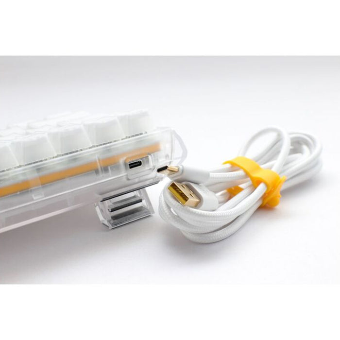 DUCKY ONE 3 MINI HOT SWAP Blue Switch Cherry RGB Wired Mechanical Gaming Keyboard Arabic - Aura White