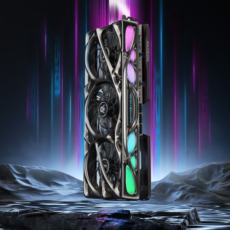 كرت الشاشة Yeston x GravaStar AMD RADEON RX 9070 XT Mercury Nova OC