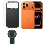 Bundle Apple iPhone 17 Pro(1TB)12GB RAM 6.3"-Cosmic Orange+SKINARMA MAGNETIC SMART GRIP-STAND ARCH XE PHAZE-BLACK+Uniq Hybrid Lyden MagSafe Case for iPhone 17 Pro - Dallas Black