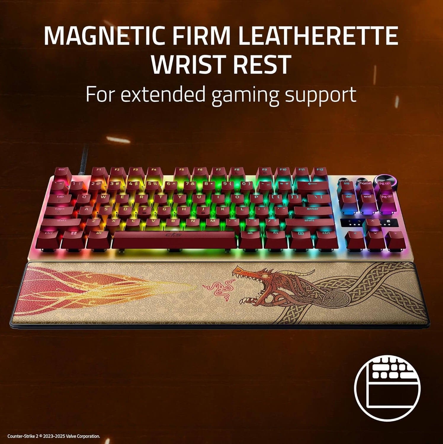 Razer Huntsman V3 Pro Tenkeyless Counter-Strike 2 Edition Gaming Keybo ...