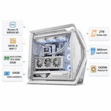 Custom Gaming PC RYZEN 9-9950X3D, ASUS ASTRAL RTX 5090 32GB White, 64GB Ram DDR5, 2TB SSD NVMe, Windows 11 Pro