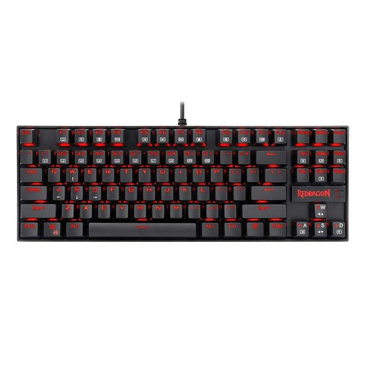 لوحة مفاتيح الألعاب الميكانيكية Redragon KUMARA K552 RGB-1 TKL السلكية بدون لوحة أرقام - أسود