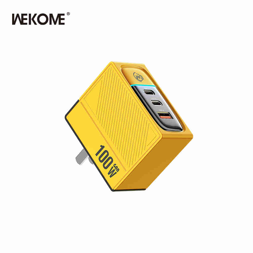 WEKOME WP-U155 Charger GaN 100W 1A+2C (UK) - Yellow – Level Up