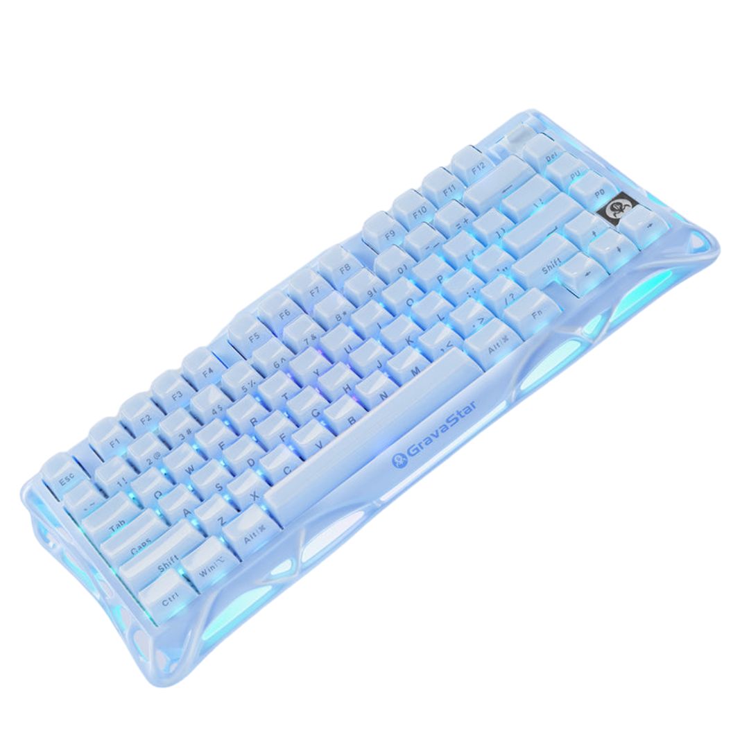 GravaStar Mercury K1 75% Wireless Mechanical Gaming Keyboard_Special Edition - Ice Blue
