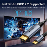 Vention Cotton Braided USB-C to HDMI-A 4K HD Cable 1.8M Aluminum Alloy Type