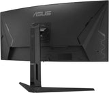 اسوس تاف شاشة العاب منحنية موديل VG34VQEL1A , حجم 34 انش دقة WQHD (3440 x 1440)  , معدل تحديث 100 هيرتز, سرعة استجابة1 ملي ثانية , VA ,دعم FreeSync  - اسود