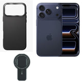 Bundle Apple iPhone 17 Pro (1TB)12GB RAM 6.3"-Deeb Blue+SKINARMA MAGNETIC SMART GRIP-STAND ARCH XE PHAZE-BLACK+Uniq Hybrid Lyden MagSafe Case for iPhone 17 Pro - Dallas Black