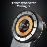 Promate 3 in 1 Transparent Foldable MagSafe Compatible Wireless Charging Station with Night Light  - Black