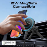 Promate MagChill-GA 15W ActiveCool Cradleless Qi2 Certified Wireless Smartphone Charger Mount