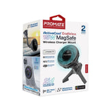 Promate MagChill-GA 15W ActiveCool Cradleless Qi2 Certified Wireless Smartphone Charger Mount